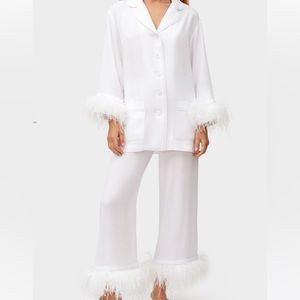 Sleeper Feather Pajamas White size large